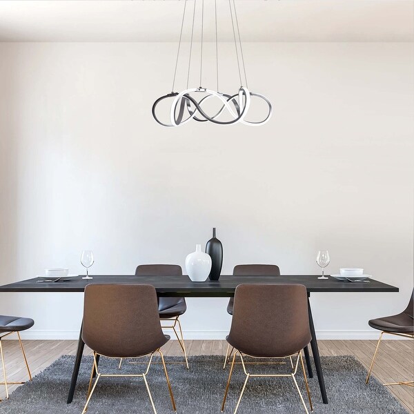Modern Metal LED Strip Dimmable Energy Saving Pendant Light 21.65 Bed Bath Beyond 34156362