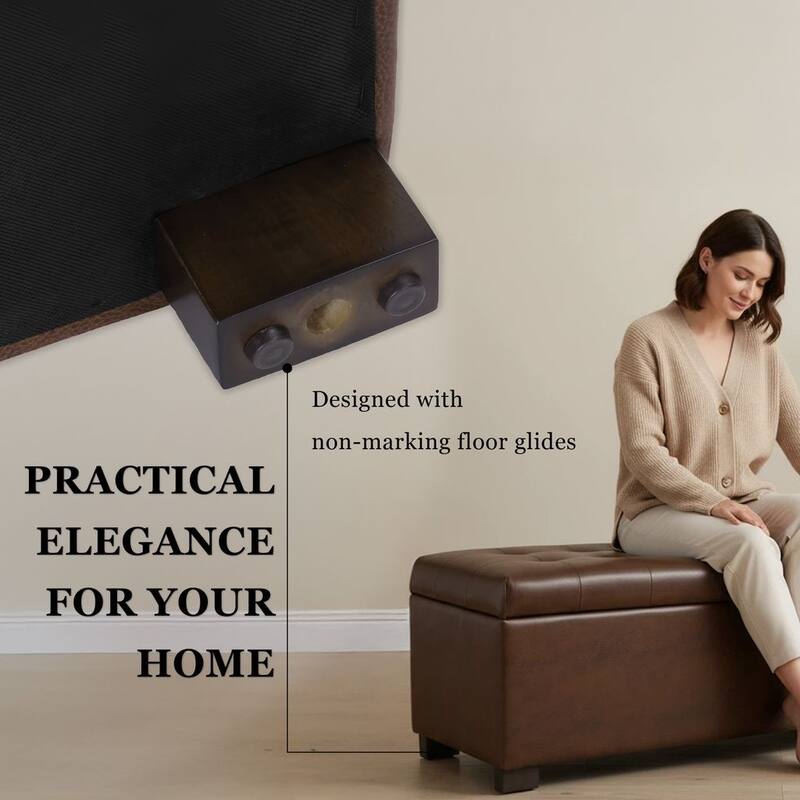 Porch & Den Camero Tufted Storage Bench