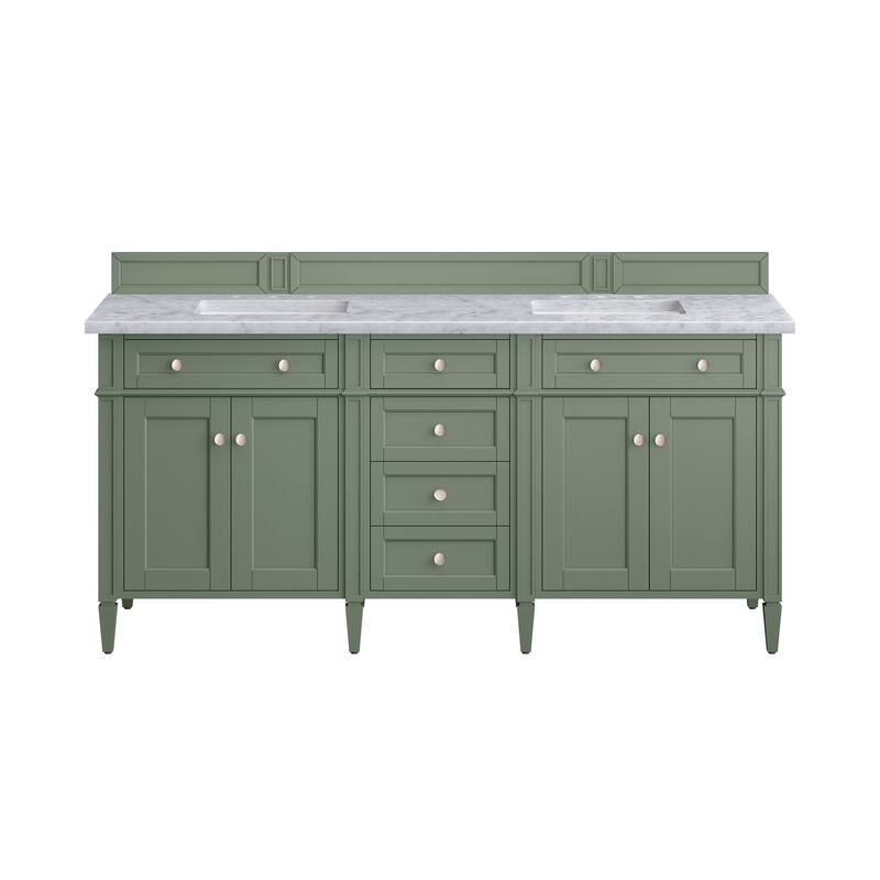James Martin Vanities Brittany 72" Double Vanity, Smokey Celadon