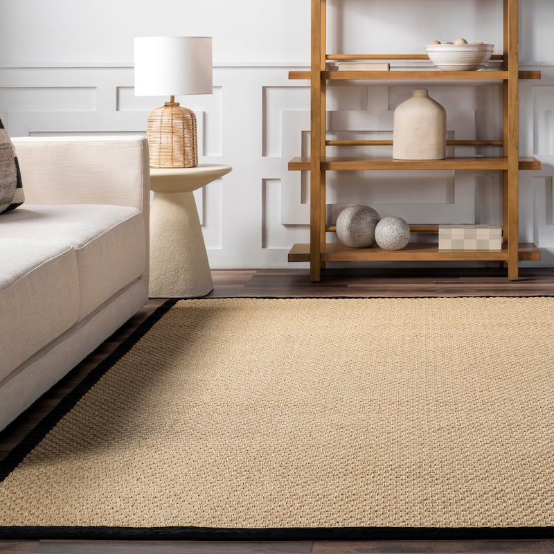 Nuloom Meena Faux Seagrass Bordered Indoor/Outdoor Area Rug