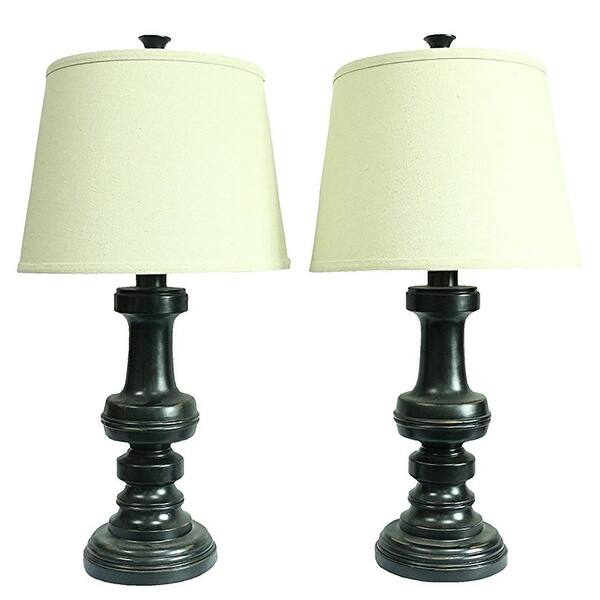 Set Of 2 Lafayette Table Lamps Distressed Black Finish 24 Inch Tall On Sale Overstock 29966293 Table lamp black stairs with glossy black lacquered finish on solid mahogany wood base.