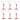 Mepra Polycarbonate Martini Glass - 6 Pieces - Red