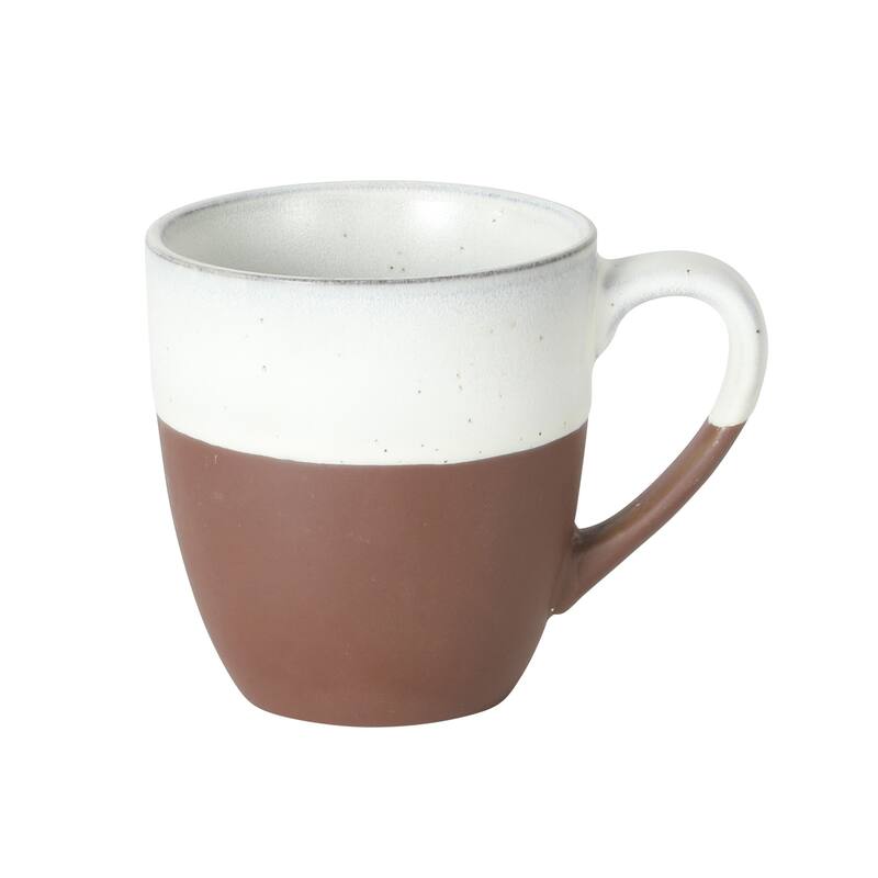 Gibson Elite William Crest 4 Piece Coffee Mug Set, 15oz Stoneware Cups, Reactive Glaze Finish, Round Large Coffee Mugs