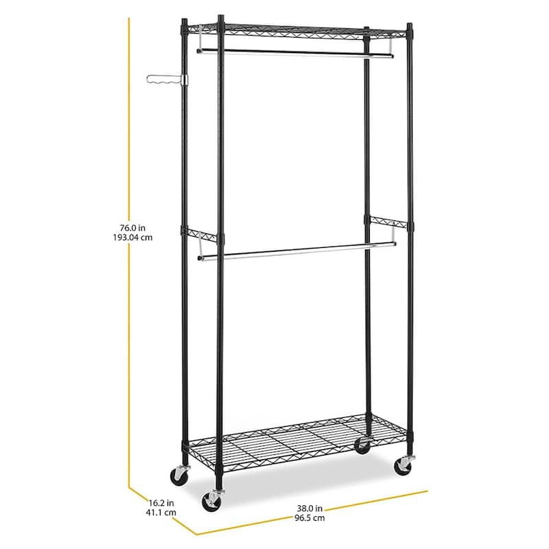 Closet Organizer Garment Rack Clothes Hanger Home Shelf