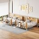preview thumbnail 32 of 56, Twin Over Twin / Full Over Full Size Metal Detachable Bunk Bed with Ladder and Storage Shelf, Platform Bed Frame Set of 2