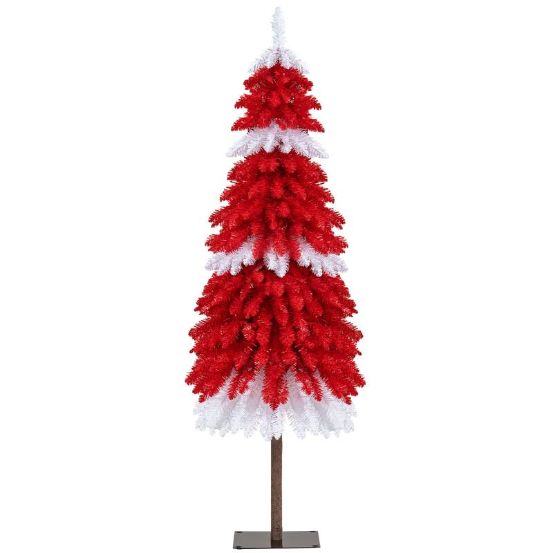 Costway 5 FT Artificial Candy Cane Christmas with 100 Warm White LED - as pic shows - See Details