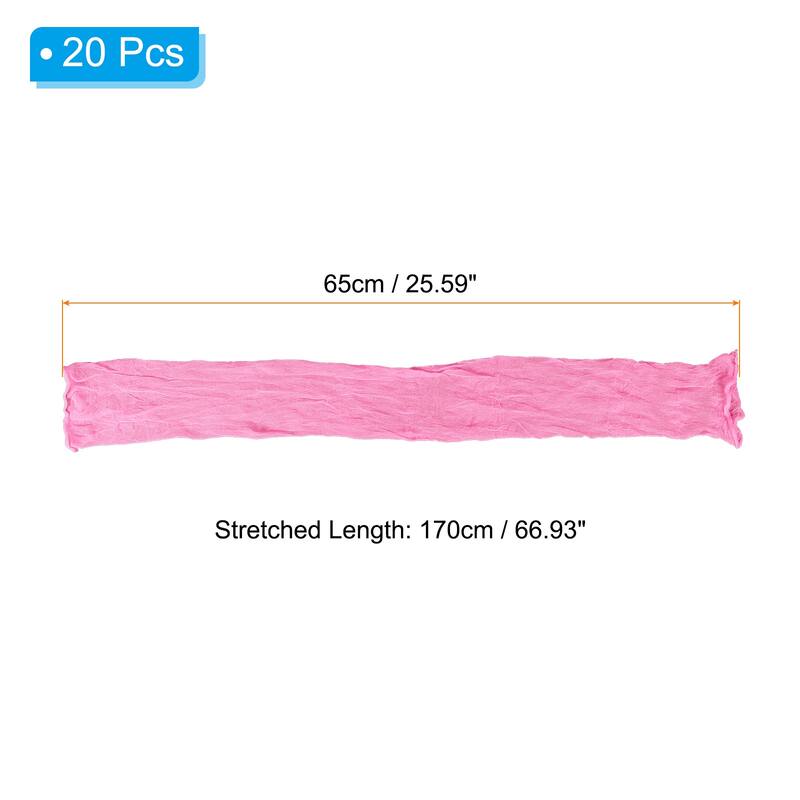 20Pcs Stocking Flower Fabric 65cm/26" for DIY Mesh Flowers Making - Pink