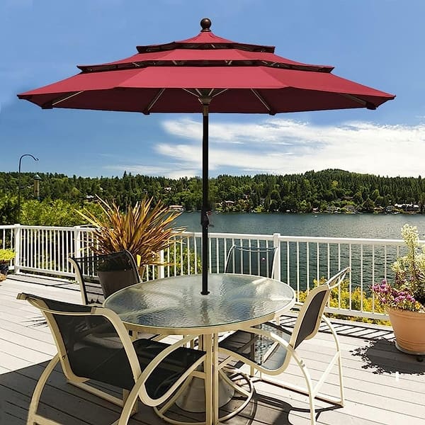 fiberglass patio umbrella canada Pub middle schooler durable aluminum pole and Patio Living 08129 12 Size:140cm