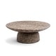 preview thumbnail 37 of 45, Studio London Maddox Single Round Coffee Table Stone Marble Effect