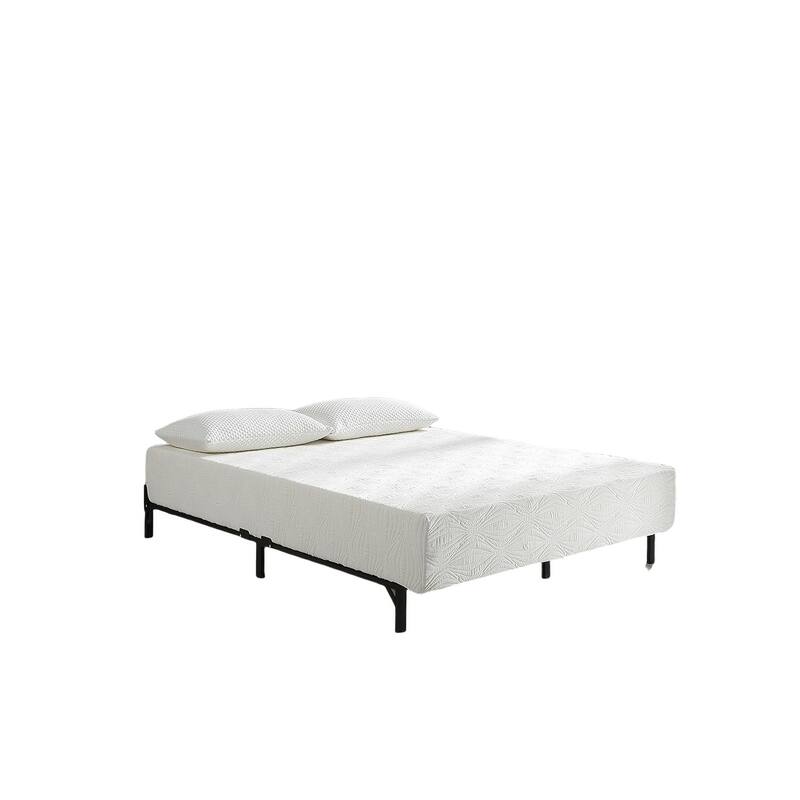 Gel-Infused Memory Foam Mattress!Cool gel,polyester blend,firm support.Roll-compressed.let your sleep quality getting better - White