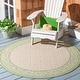 preview thumbnail 108 of 125, SAFAVIEH Courtyard Sheila Indoor/ Outdoor Waterproof Patio Backyard Rug 5'3" Round - Natural/Olive
