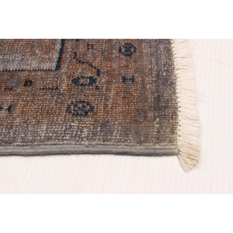ECARPETGALLERY Hand-knotted Vibrance Grey Wool Rug - 6'0 x 8'8