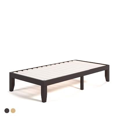 Gymax 14'' Twin Size Wooden Platform Bed Frame w/ Strong Slat Support