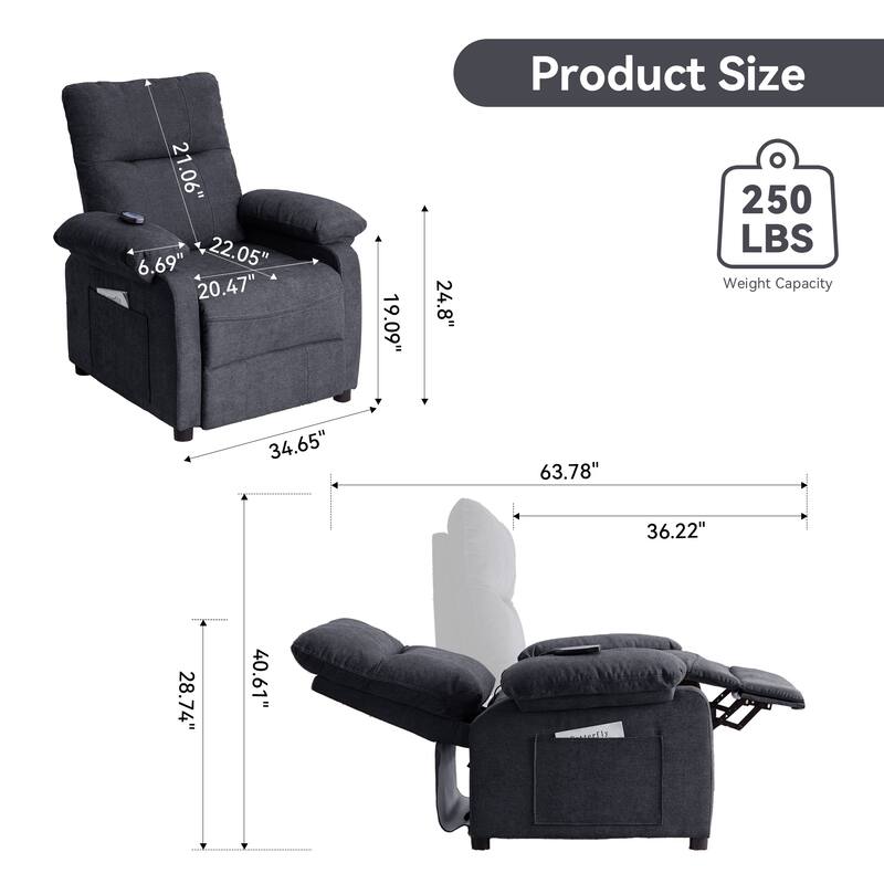 160°Recliner Chair for Elderly