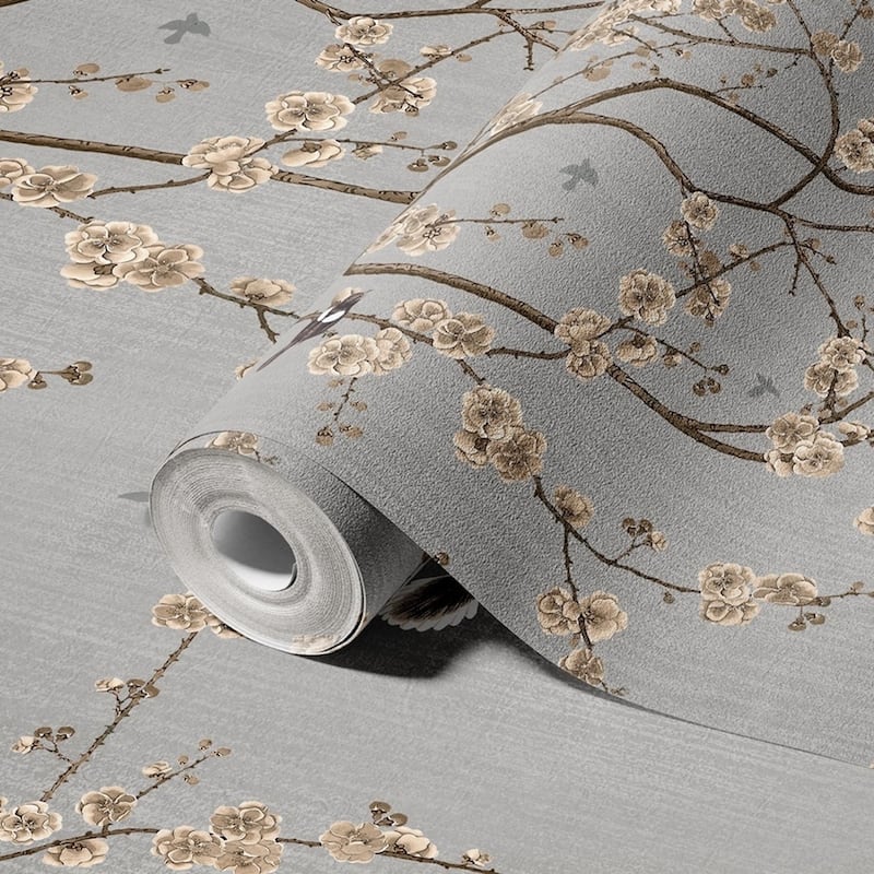 Blooming Cherry Blossoms Chinoiserie Wallpaper Mural