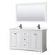 Option White / Carrara Cultured Marble Top / Matte Black