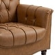 preview thumbnail 24 of 72, Tufted Accent Chair Vegan Leather Armchair for Living Room