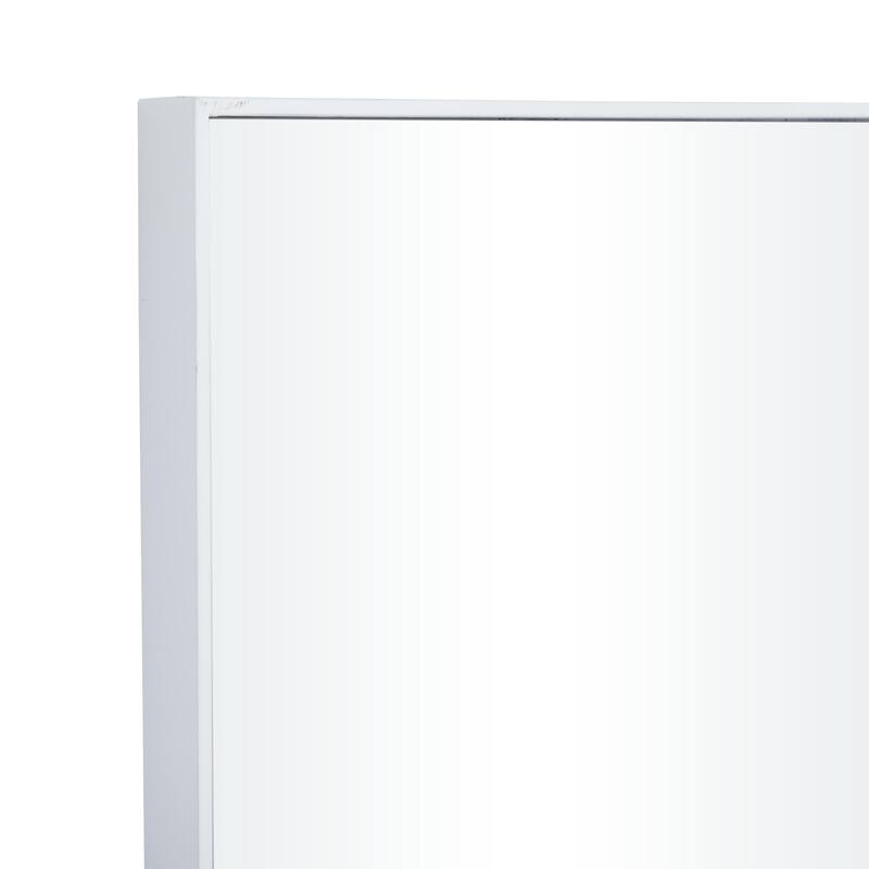 Wood Room Wall Mirror with Thin Minimalistic Frame - Black, White or Gold - Roche River Decor