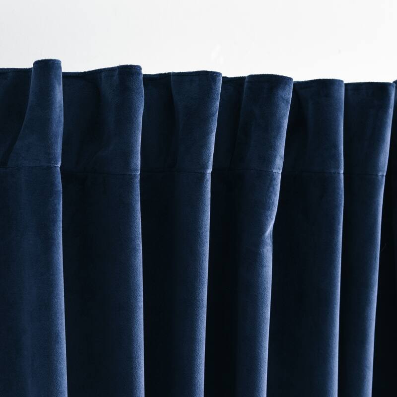 Lush Decor Prima Velvet Solid Light Filtering Back Tab Rod Pocket Window Curtain Panels Set