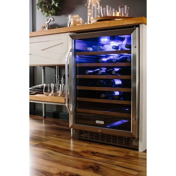 Shop Edgestar Cwr531sz 24 Wide 53 Bottle Built In Wine Cooler Stainless Steel Overstock 14270022