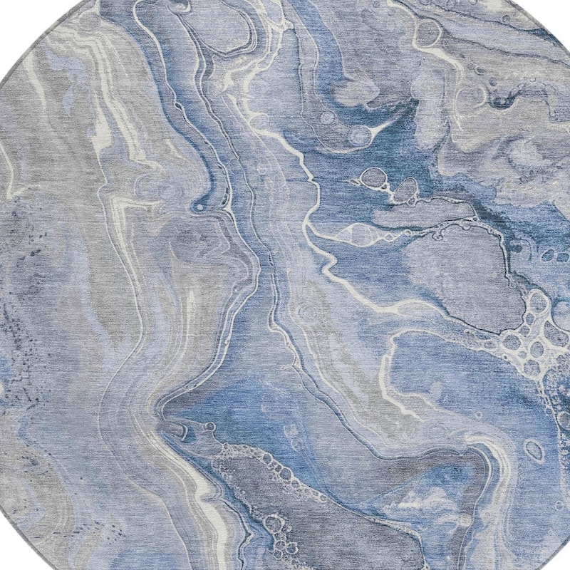 HomeRoots Abstract Modern Rectangle Outdoor Rug
