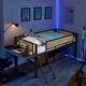 preview thumbnail 6 of 28, Twin Size Metal Loft Bed with Rectangular Desk,LED Lights,Storage Shelves