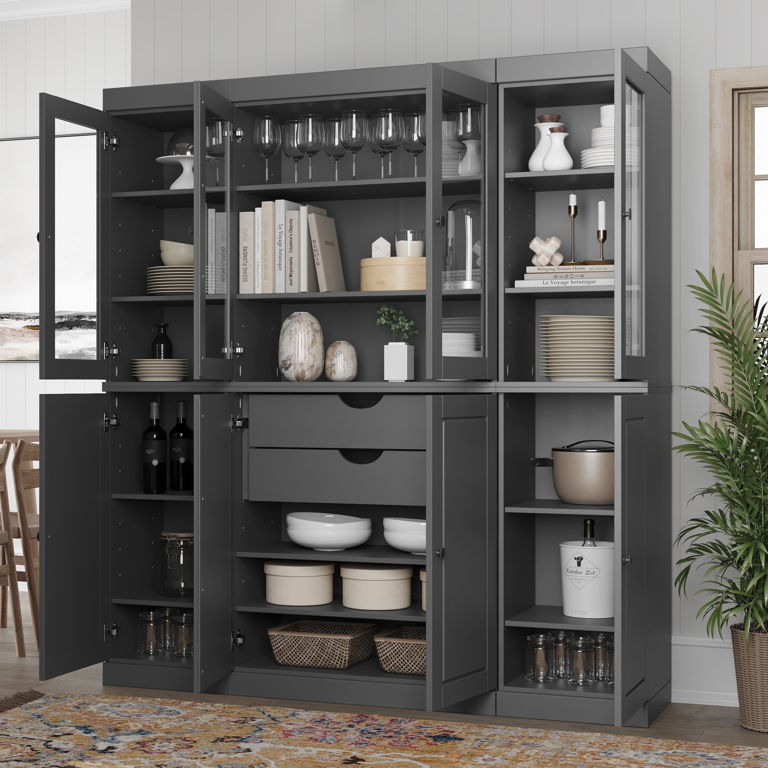 Option Grey - 4 Clear Glass-4 Solid