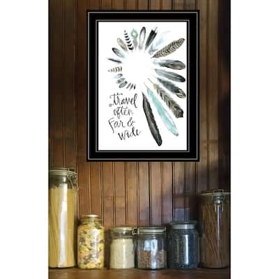 TrendyDecor4U Contemporary "Travel Often Far and Wide" Framed Print Wall Art by Masey St