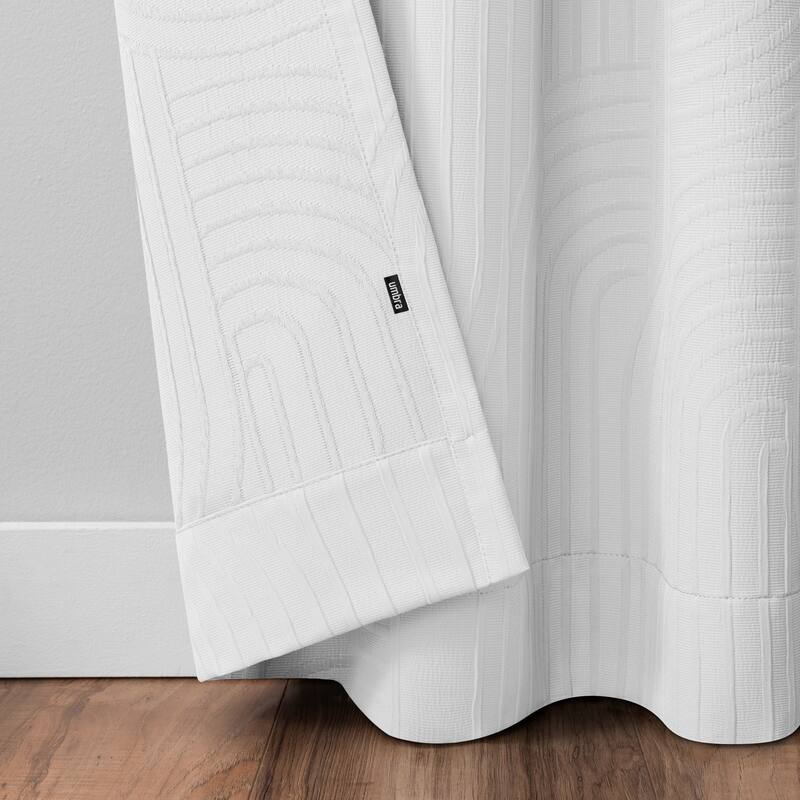 Umbra Ulysses Wave Geometric Light Filtering Grommet Curtain Panel