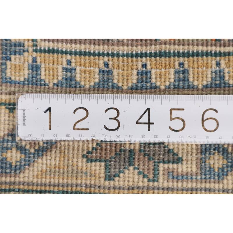 Grey Traditional Kazak Foyer Rug Hand-Knotted Wool Carpet - 2'8" x 4'1"
