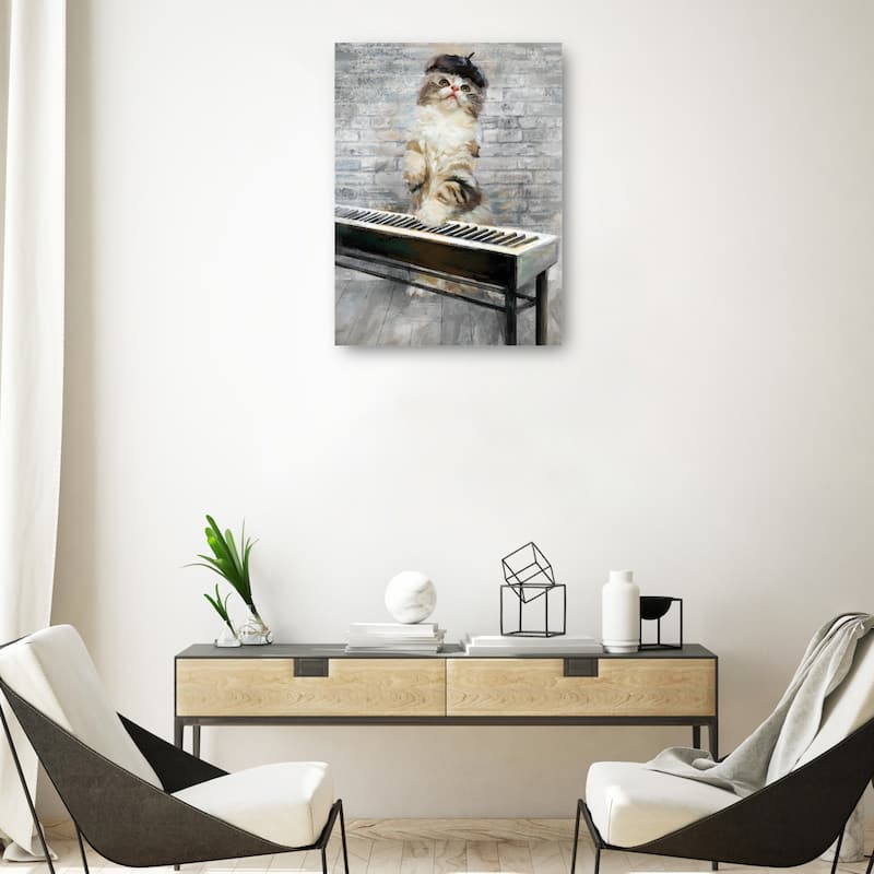 Jazz Cats I By Studio Arts Canvas Art Print