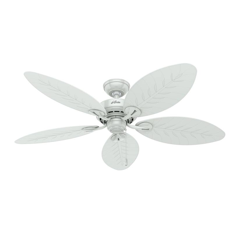 Hunter 54" Bayview Outdoor Ceiling Fan with Pull Chain - Tropical - DAMP RATED!