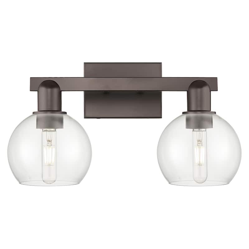 Innovations Lighting 716-2W-10-17 Athens Vanity Athens 2 Light 17" - Oil Rubbed Bronze / Clear