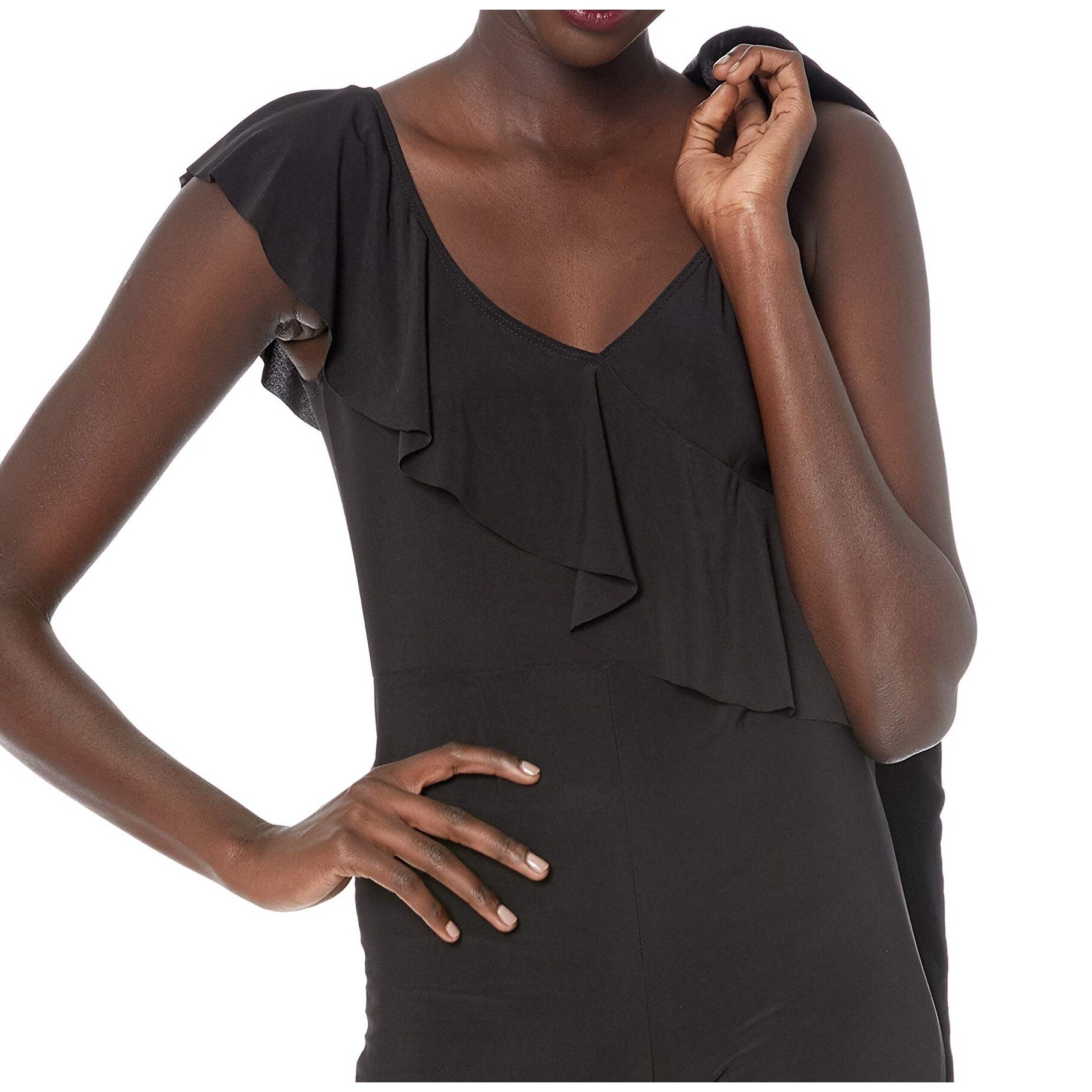 bebe one shoulder jumpsuit