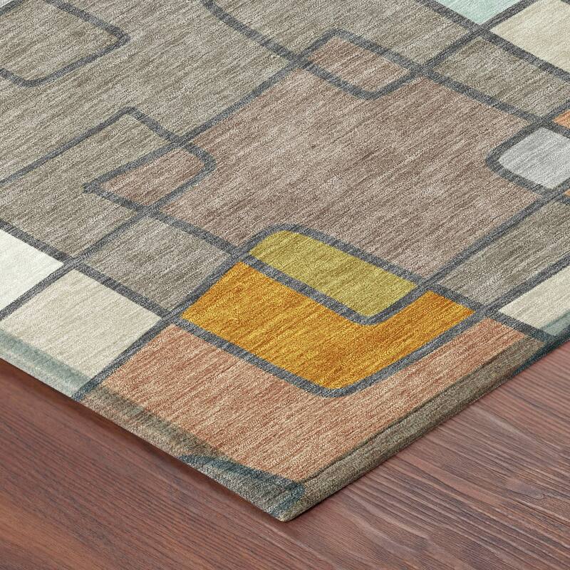 Machine Washable Indoor/ Outdoor Contemporary Prenner Chantille Rug