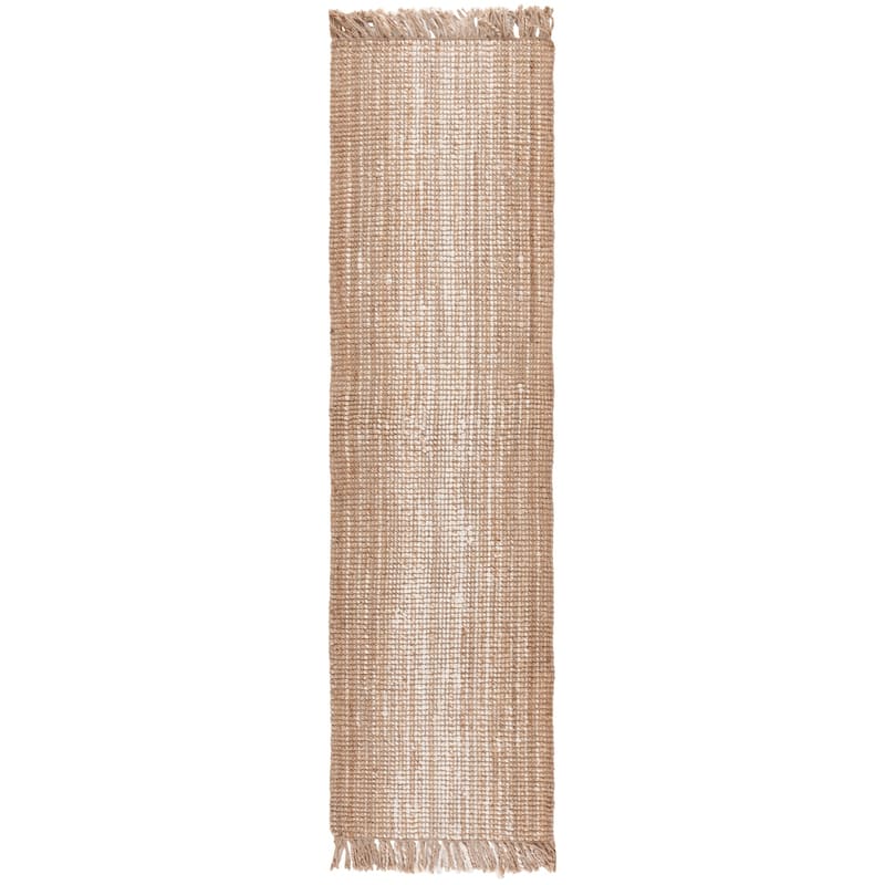 SAFAVIEH Flatweave Natural Tansu Fiber Farmhouse Jute Rug - 2'3" x 8' Runner - Ivory/Natural