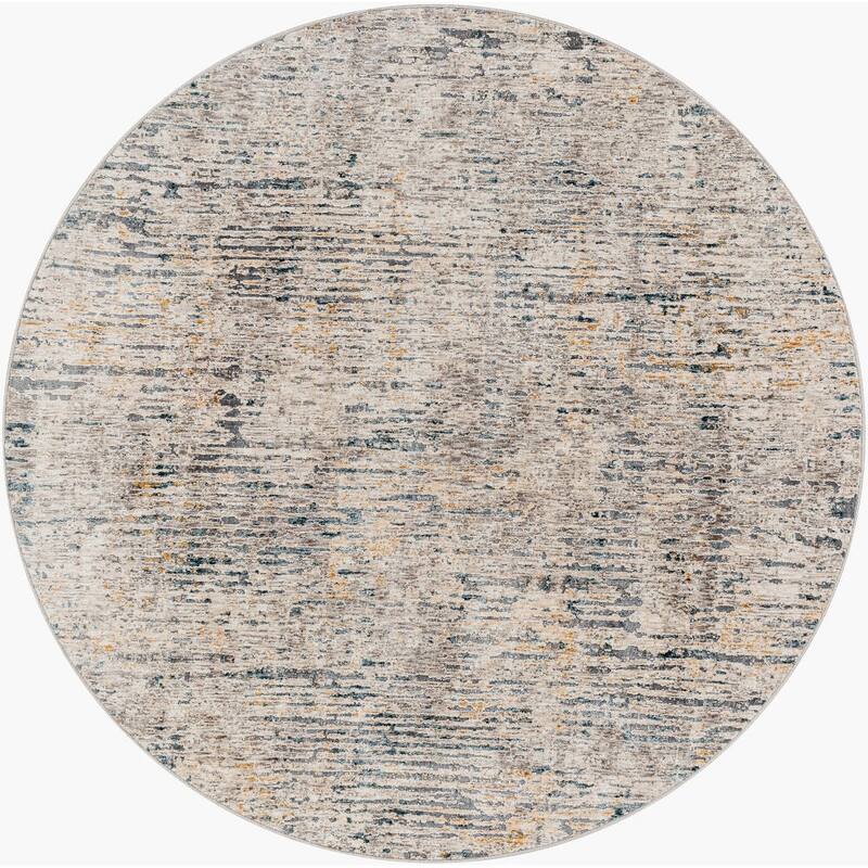 Livabliss Cardiff Modern Area Rug - 5'3" x 5'3" Round - Gray