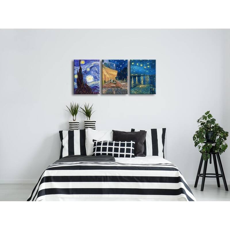 Art 3 Panels Canvas Prints of Vincent Van Gogh Paintings