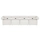 preview thumbnail 17 of 16, Uttermost Bolster Back White Armless Outdoor Sofa