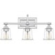 preview thumbnail 6 of 4, Nicholas 3-Light Bathroom Vanity Light in Polished Chrome
