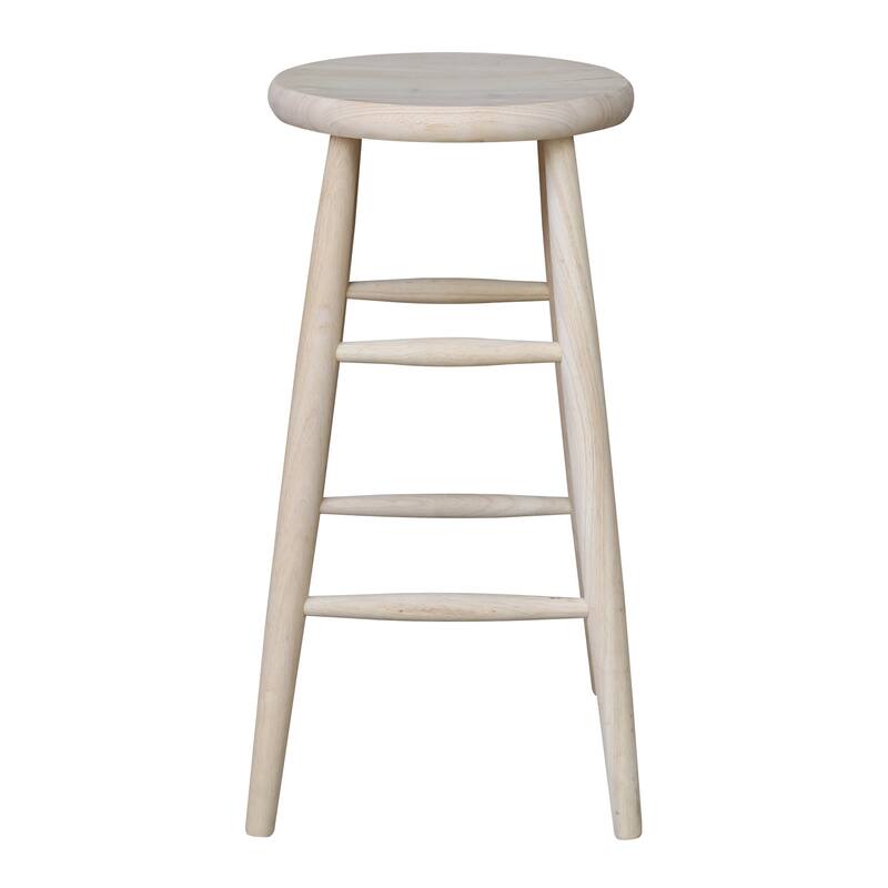 International Concepts Round Scooped Seat Stool
