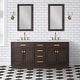 preview thumbnail 1 of 10, Chestnut 72" Double Bathroom Vanity Vanity with Faucet(s) Brown Oak