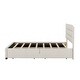 preview thumbnail 29 of 30, Queen Upholstered Platform Bed with Twin Trundle and Storage Drawers
