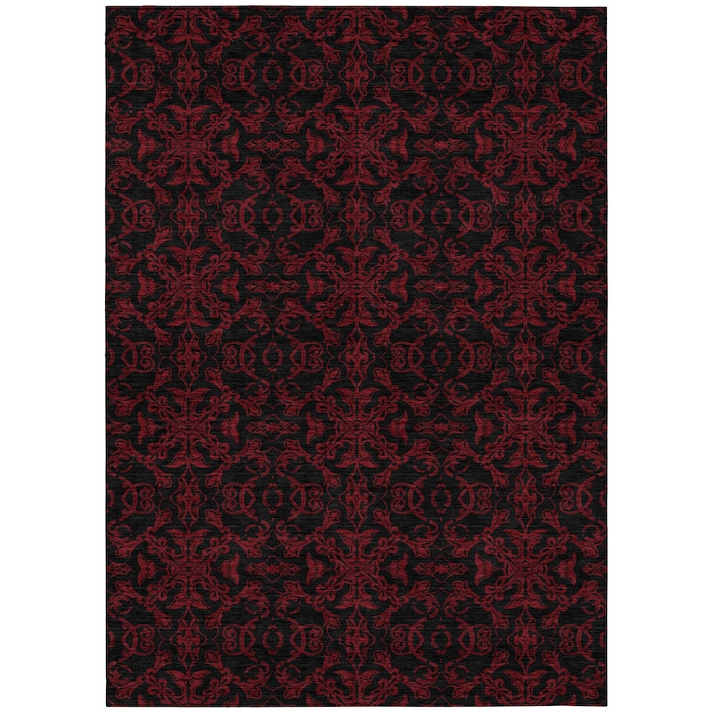 HomeRoots Medallion Transitional Rectangle Outdoor Rug