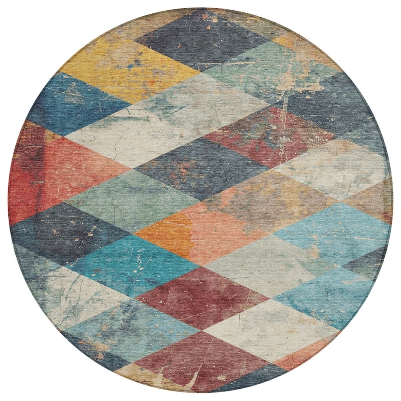 HomeRoots Geometric Transitional Rectangle Outdoor Rug