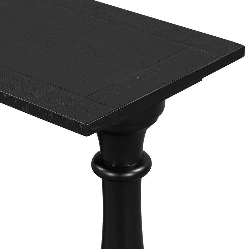 63" Narrow Long Sofa Table Console Table with Storage Shelf, Vase-Leg Design Entryway Table Accent Table for Living Room