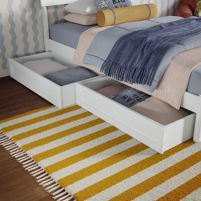 Norla Wood Platform Bed with Storage Drawers