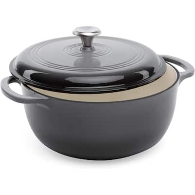 7.5QT Enamel Cast-Iron Dutch Oven with Lid
