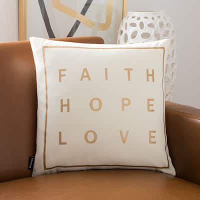 SAFAVIEH 18" Faith Pillow