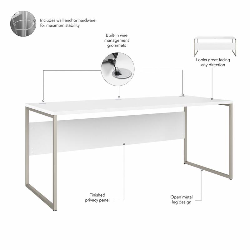 Hybrid 72W Computer Desk with Storage Set by Bush Business Furniture